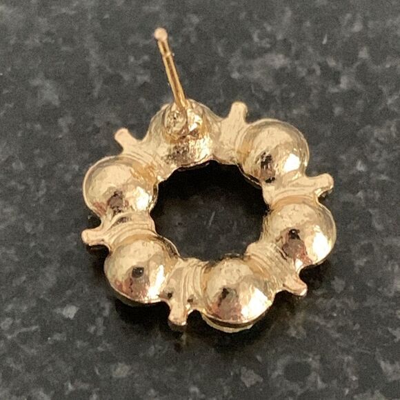 Round Aurora Borealis Faux Amethyst Topaz Crystal Stud Earrings Men’s  NEW - Picture 9 of 10